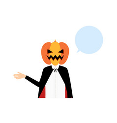 Halloween Costume Boy In Pumpkin Ghost Talking