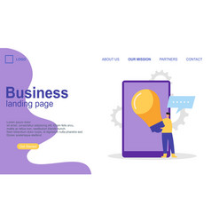 Landing Page Template Of Business Concept