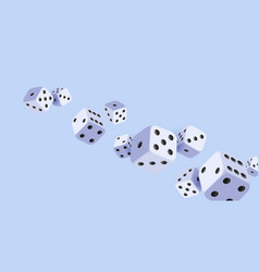 Realistic Casino Background With Flying Dice 3d