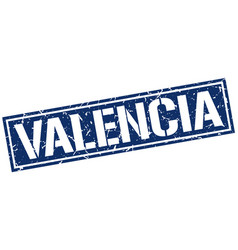 Valencia Blue Square Stamp