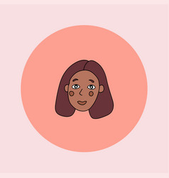 Cute Girl Avatar Teenage Face Portrait