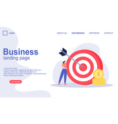 Landing Page Template Of Business Concept