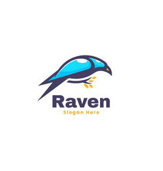 Logo Raven Simple Mascot Style