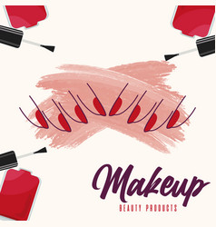 Makeup Poster Colored Nail Polish