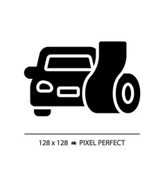 2d Soundproofing Car Glyph Style Solid Icon