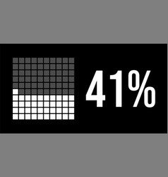 41 Percent Diagram Forty One Percentage