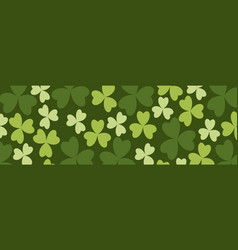 Banners With Shamrock Leaves Realistic Green