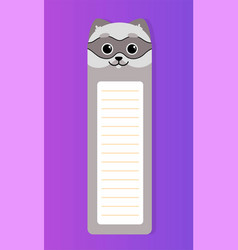 Bookmark With Raccoon