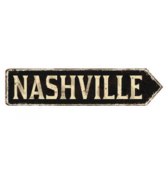 Nashville Vintage Rusty Metal Sign