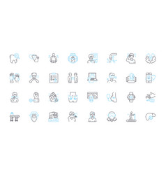 Pathogen Treatment Linear Icons Set Antimicrobial