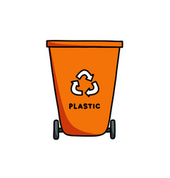 Recycle Bin Container Plastic Doodle Icon