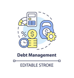 Debt Management Concept Icon