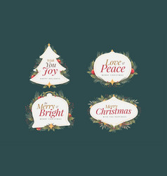 Flat Christmas Label Pack Design