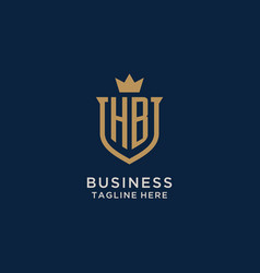 Hb Initial Shield Crown Logo