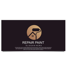 Repair Paint And Building Concept Logo Design