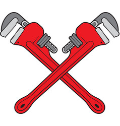 Crossed wrenches silhouette Royalty Free Vector Image