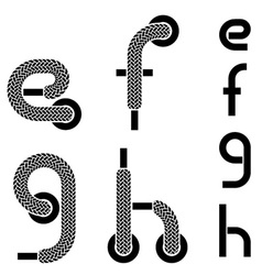 Shoelace Alphabet Lower Case Letters E F G H