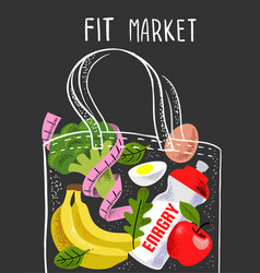 Fitness Bag Essentials Fit Market Food