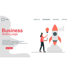 Landing Page Template Of Business Concept