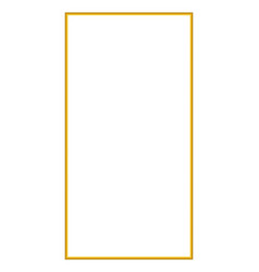 Rectangular Golden Frame Story On The White