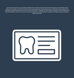 Blue Line Clipboard With Dental Card Or Patient