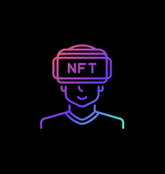 Nft Vr Concept Line Colorful Icon - Virtual