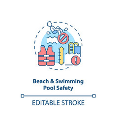 Beach And Swimming Pool Safety Concept Icon