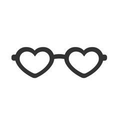 Heart Shaped Glasses Frame Silhouette Clipart