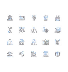 Infrastructure Plan Line Icons Collection