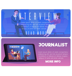 Set Of Website Banner Templates About Journalist