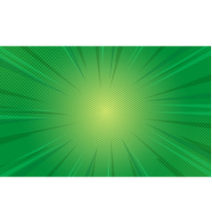 Sunburst Pop Art Green Comics Book Halftone