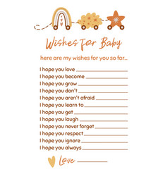 Baby Shower Game Wishes For Gender Neutral