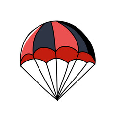 Black Red Open Parachute