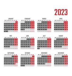 Calendar For 2023 Starts Monday