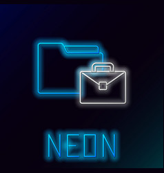 Glowing Neon Line Online Working Icon Isolated