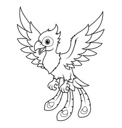 Little Phoenix Cartoon Bw