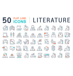 Reading books infographics set of flat icons Vector Image