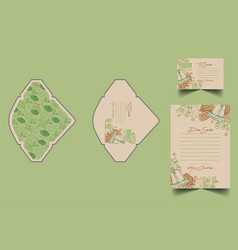 Vintage Christmas Stationery Template Design