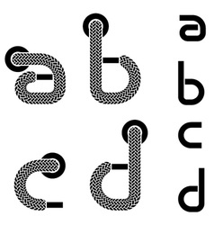 Shoelace Alphabet Lower Case Letters A B C D