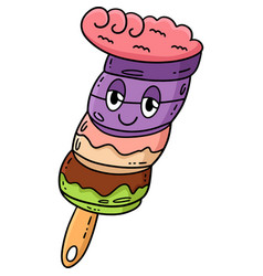 Twisted Ice Cream Cartoon Colored Clipart