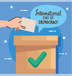 Day Of Democracy Lettering Card