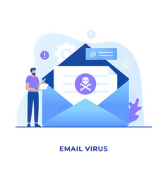 Flat Virus Email Concept Design