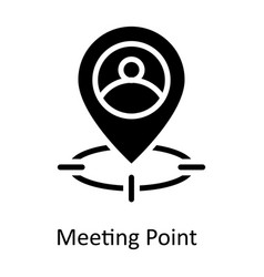 Meeting Point Solid Icons Simple Stock Il