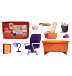 Police Detective Office Furniture Set