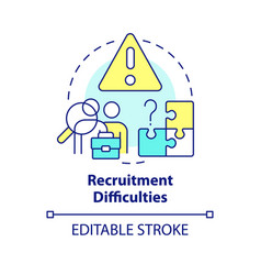 Recruitment Difficulties Concept Icon