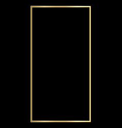 Rectangular Golden Frame Story On The Black