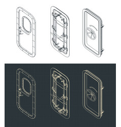 Watertight Doors Isometric Blueprints