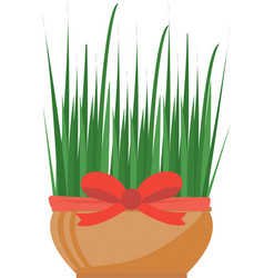 Wheat Sprouts For Nowruz Icon Herb In A Pot