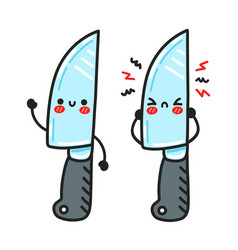 Cute Sad And Happy Funny Kitchen Chef Knife