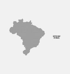 Dotted Map Of Brazil With Light Grey Background